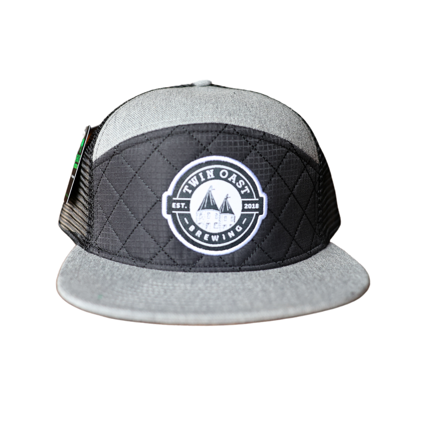 Black/Gray Quilted Patch Hat
