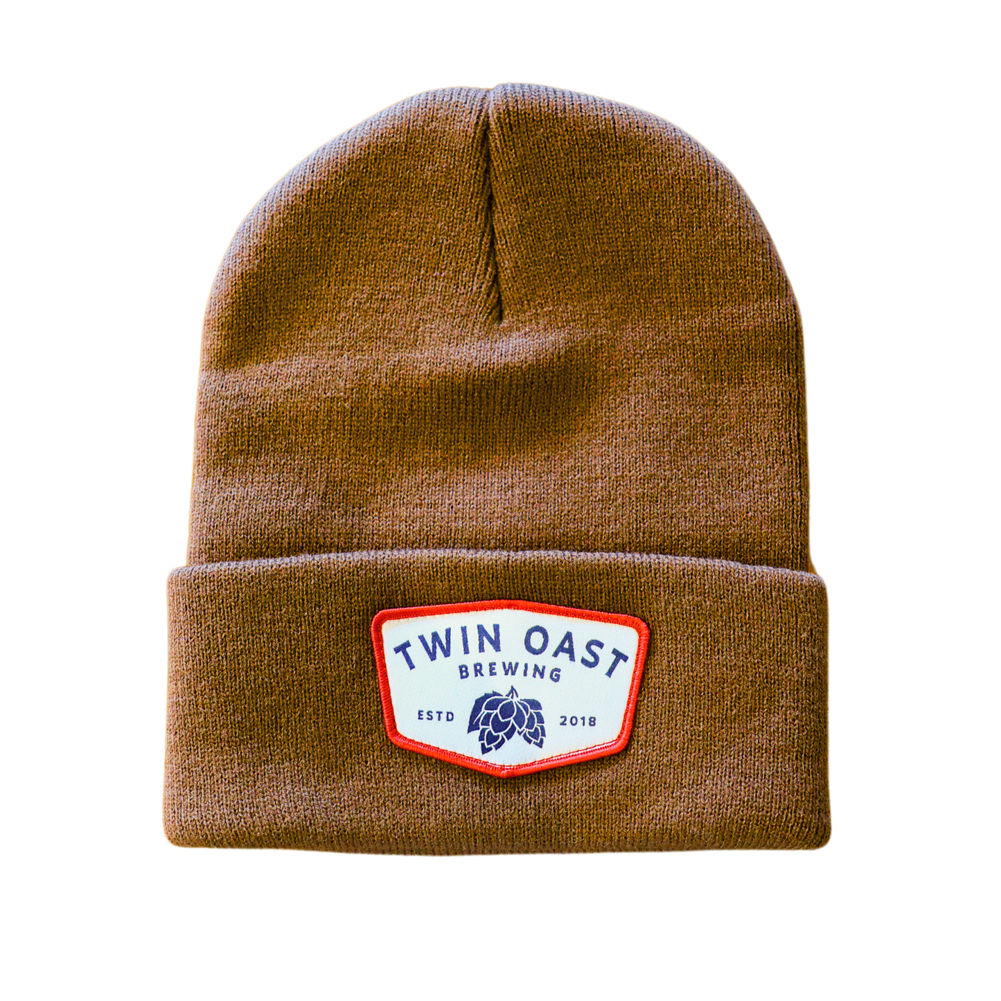 Brown Patch Beanie