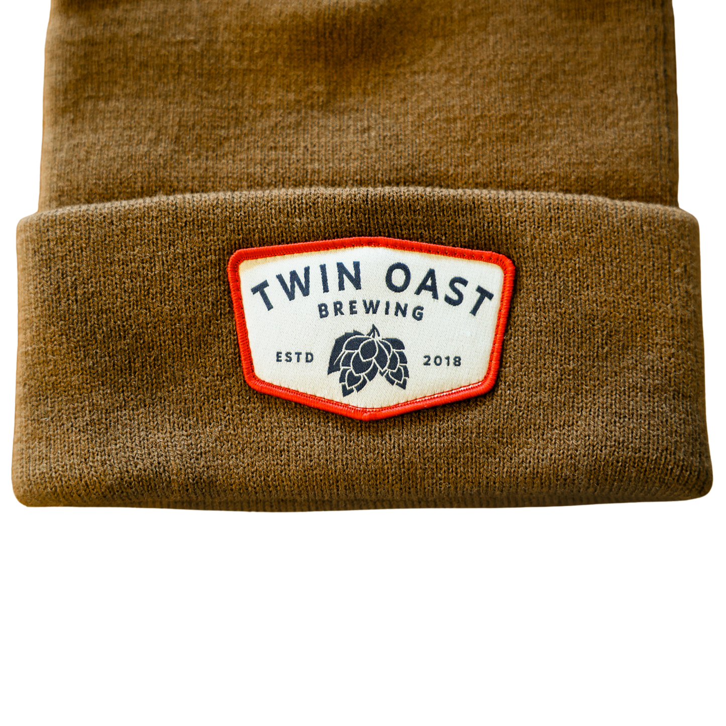 Brown Patch Beanie