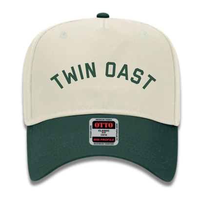 Green/Natural Arch Puff Embroidered Hat