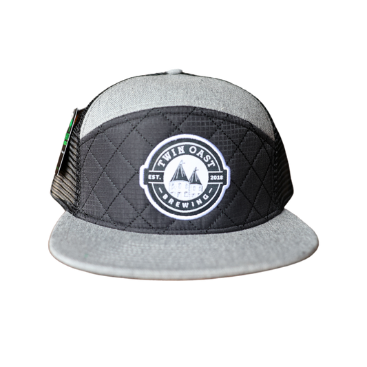 Black/Gray Quilted Patch Hat