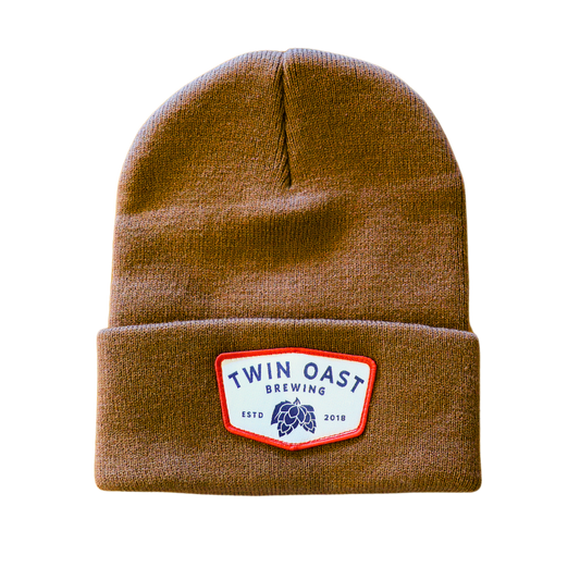 Brown Patch Beanie