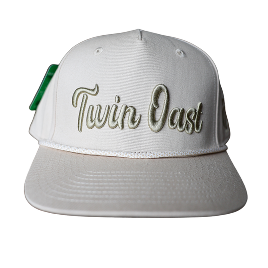 Tan Script Rope Hat
